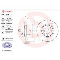ГАЛЬМІВНИЙ ДИСК BREMBO 08.C308.21