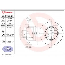 ГАЛЬМІВНИЙ ДИСК BREMBO 08.C308.21