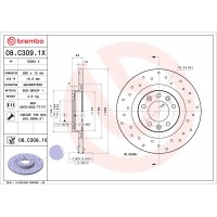 ГАЛЬМІВНИЙ ДИСК BREMBO 08.C309.1X