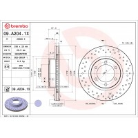 ГАЛЬМІВНИЙ ДИСК BREMBO 09.A204.1X