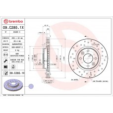 ГАЛЬМІВНИЙ ДИСК BREMBO 09.C285.1X