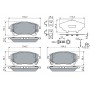 Комплект гальмівних колодок з 4 шт. дисків BOSCH 0986460149