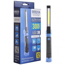 Ліхтар інспекційний Ultra-slim 3W COB+1W LED 300lm 2000mAh BREVIA 11360