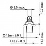 Автолампа Philips 24V 1,2W BAX8,3S/1,35 GREY PHILIPS 13597 CP