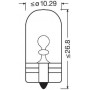 Автолампа Osram 5W 12V W2.1X9.5D (к/т 2 шт) OSRAM 2825CBN-2BL