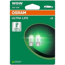 Автолампа Osram 5W 12V W2,1X9,5 OSRAM 2825ULT-2BL