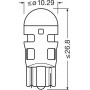 Автолампа Osram LED 0.5W 12V W2.1X9.5D W5W к/т 2 шт OSRAM 2827DYP-2BL