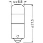 Автолампа Osram LED 1W 12V BA9S T4W 4000K (к/т 2 шт) OSRAM 3893DWP-2BL