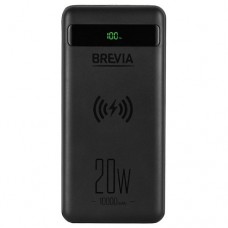 Універсальна мобільна батарея 10000mAh 20W (Wireless Qi 10W) BREVIA 45118