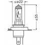 Автолампа Osram H4 12V 60/55W P43T к/т 2 шт OSRAM 64193ULT-2HB