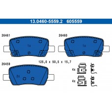 Тормозные колодки ATE 13.0460-5559.2 Тормозные колодки ATE 13.0460-5559.2