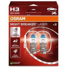 Комплект автоламп Osram H3 12V 55W 2шт OSRAM 64151NL-2HB