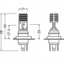 Автолампа светлодіодна HS1 12V 5/5W 6000K PX43T OSRAM 64185DWESY-1HB