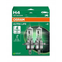 Автолампа Osram H4 12V 60/55W P43T к/т 2 шт OSRAM 64193ULT-2HB