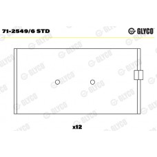 Комплект вкладишів двигуна GLYCO 71-2549/6 STD