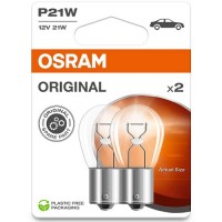 Автолампа Osram P21W 12V BA15s (к/т 2 шт) OSRAM 7506-2BL