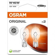 Автолампа Osram 16W 12V W2,1X9,5 (к/т 2 шт) OSRAM 921-2BL