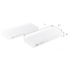 Фільтр салону к-т 2 шт ALPHA FILTER AF5067