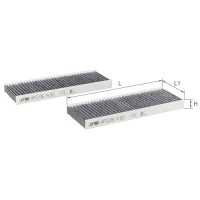 Фільтр салону к-т 2 шт ALPHA FILTER AF5106a