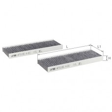 Фільтр салону к-т 2 шт ALPHA FILTER AF5106a