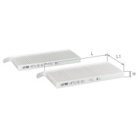 Фільтр салону к-т 2 шт ALPHA FILTER AF5136