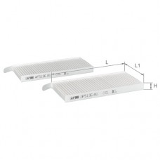 Фільтр салону к-т 2 шт ALPHA FILTER AF5136