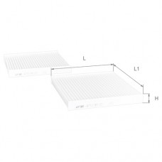 Фільтр салону к-т 2 шт ALPHA FILTER AF5198