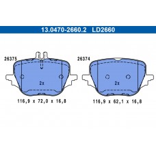 Тормозные колодки ATE 13.0470-2660.2