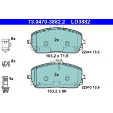 Тормозные колодки ATE 13.0470-3882.2 Тормозные колодки ATE 13.0470-3882.2
