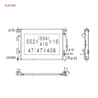 Радіатор системи охолодження KOYO PL812540