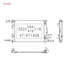 Радіатор системи охолодження KOYO PL812540