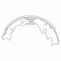 Комплект гальмівних колодок з 4 шт. барабанів SANGSIN SA044