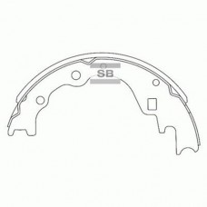 Комплект гальмівних колодок з 4 шт. барабанів SANGSIN SA044