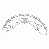 Комплект гальмівних колодок з 4 шт. барабанів SANGSIN SA048