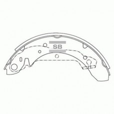 Комплект гальмівних колодок з 4 шт. барабанів SANGSIN SA048