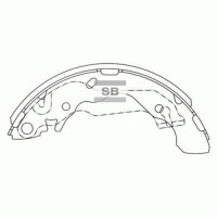 Комплект гальмівних колодок з 4 шт. барабанів SANGSIN SA062