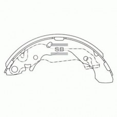 Комплект гальмівних колодок з 4 шт. барабанів SANGSIN SA062 Комплект гальмівних колодок з 4 шт. барабанів SANGSIN SA062