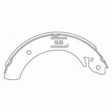 Комплект гальмівних колодок з 4 шт. барабанів SANGSIN SA072-GR Комплект гальмівних колодок з 4 шт. барабанів SANGSIN SA072-GR