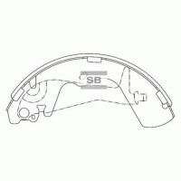 Комплект гальмівних колодок з 4 шт. барабанів SANGSIN SA099
