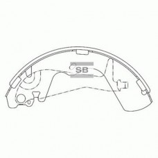 Комплект гальмівних колодок з 4 шт. барабанів SANGSIN SA099 Комплект гальмівних колодок з 4 шт. барабанів SANGSIN SA099