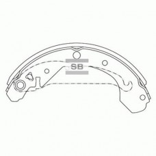 Комплект гальмівних колодок з 4 шт. барабанів SANGSIN SA102 Комплект гальмівних колодок з 4 шт. барабанів SANGSIN SA102