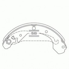 Комплект гальмівних колодок з 4 шт. барабанів SANGSIN SA103 Комплект гальмівних колодок з 4 шт. барабанів SANGSIN SA103