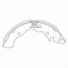 Комплект гальмівних колодок з 4 шт. барабанів SANGSIN SA128 Комплект гальмівних колодок з 4 шт. барабанів SANGSIN SA128