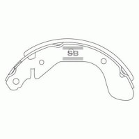Комплект гальмівних колодок з 4 шт. барабанів SANGSIN SA129