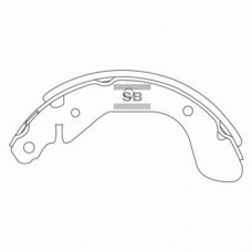 Комплект гальмівних колодок з 4 шт. барабанів SANGSIN SA129 Комплект гальмівних колодок з 4 шт. барабанів SANGSIN SA129