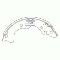 Комплект гальмівних колодок з 4 шт. барабанів SANGSIN SA131