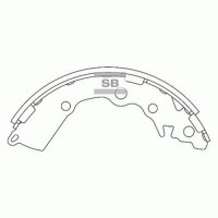Комплект гальмівних колодок з 4 шт. барабанів SANGSIN SA156