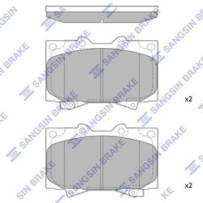 Комплект гальмівних колодок з 4 шт. дисків SANGSIN SP1379 Комплект гальмівних колодок з 4 шт. дисків SANGSIN SP1379