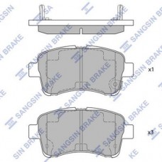Комплект гальмівних колодок з 4 шт. дисків SANGSIN SP1633
