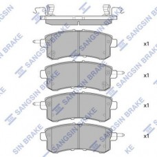 Комплект гальмівних колодок з 4 шт. дисків SANGSIN SP1801